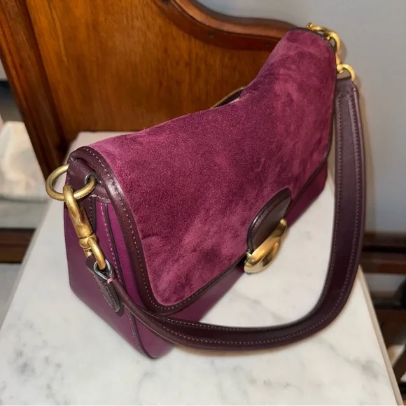 Coach Soft Tabby in Deep Berry - Picture 2 of 8